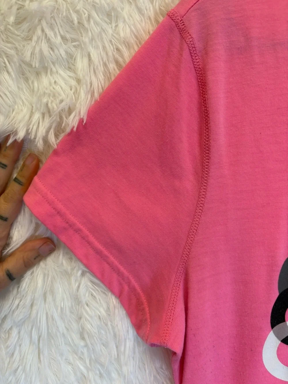 adidas “All Cool” BubbleGum Pink Graphic Tee | Size Large 💗🎀✨ - Picture 6 of 17